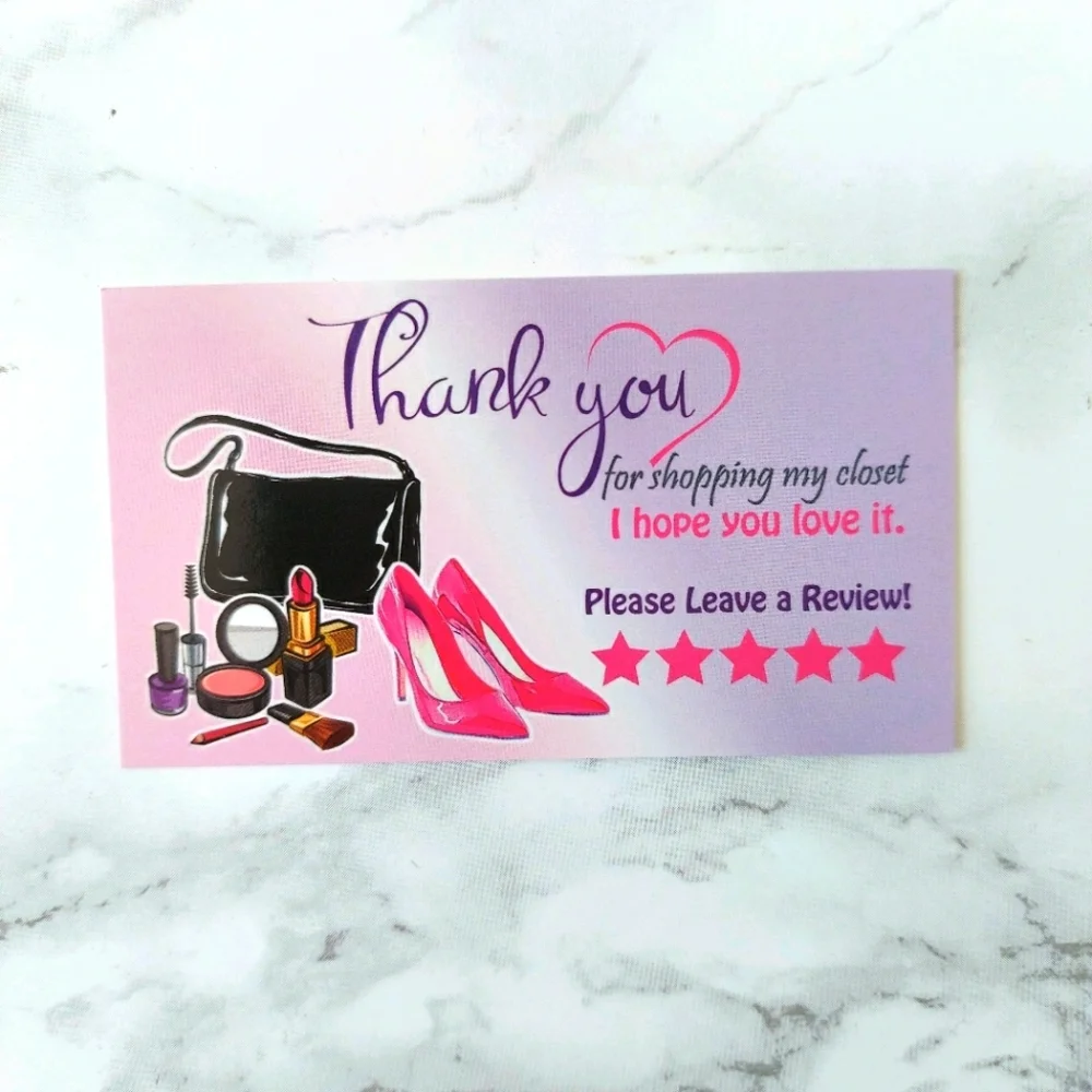100 Thank You Cards insert business card - Picture 6 of 16